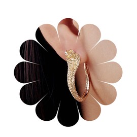 Yheakne Vintage Schlange Ohrstecker Ohrringe Gold Schlange Baumeln Ohrringe Tier Schlange Ohrringe Punk Coole Schlange Ohrringe Schmuck für Frauen Mädchen Geschenke (Gold)