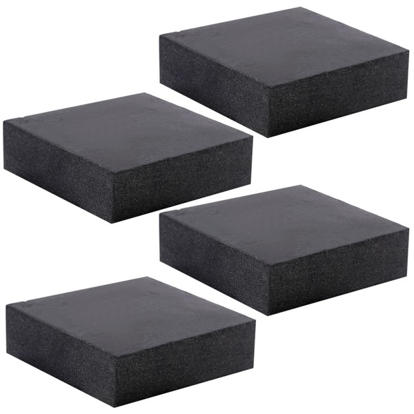 Anopono Rubber Plate, Anti-Slip, Raised Bottom, Floor, Scratch-proof, Soundproofing, Vibration Absorption, Furniture, Table Chair, Set of 4 (5 x 5 x 15 mm)