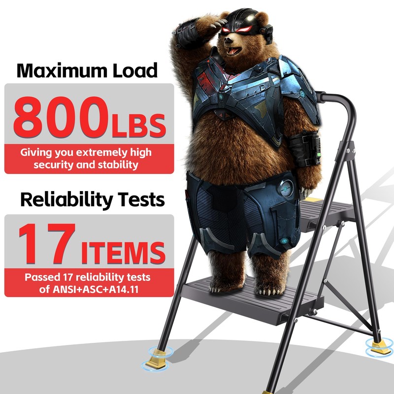 Step Ladder Foldable Folding Stool - for Home Adults Kitchen