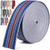 PECMER Webbing 1.5 Inch Royal Blue-Orange Stripes - 6 Yards