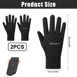 wilcractk Winter Cycling Gloves Outdoor - Waterproof Touchscreen Gloves with Heat Lining & Non-Slip Protection in Black - Sports Gloves for Men Women for Skiing & Cycling