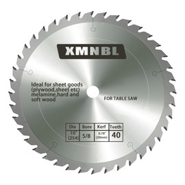 10 Inch Saw Blade,10 Inch Thin Kerf General Purpose Blade,Replaces for Forrest CMT 10 inch Table Saw Blade,for Wood Cutting 10 inch Table Saw Miter Saw,40-Tooth Woodworking Saw Blades,5/8-Inch Bore