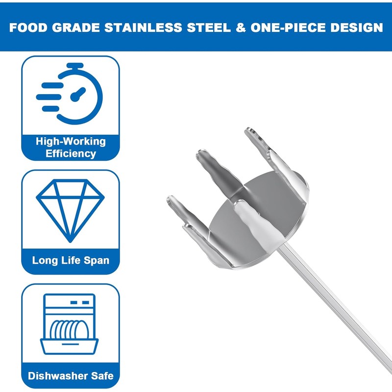 3 Inch Stainless Steel Pork Puller Used with Standard Hand