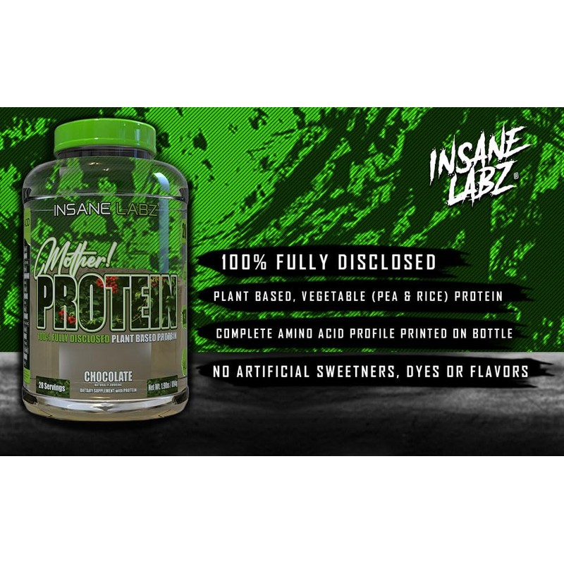 Insane Labz Mother Protein,100% Fully Disclosed Plant Based Protein (28