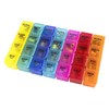 Tabtime Black Pill/Tablet Wallet, Weekly 7 Day Pill Box Organiser