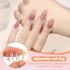 ITADAKU 10pcs Adjustable Silver Nail Rings - Reusable Detachable Metal