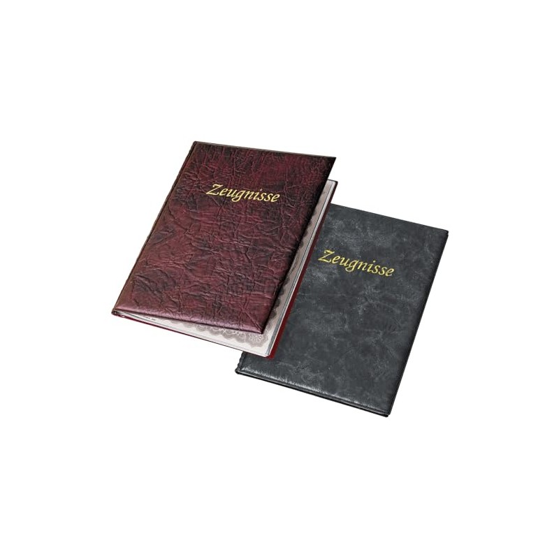 VELOFLEX 4401850 Certificate Folder DIN A4 Leather Grain with 10