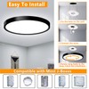 LED Flush Mount Ceiling Light Fixture, 9inch Modern Black Light,
