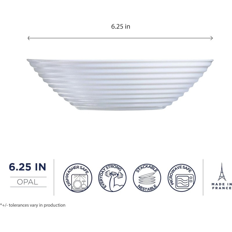 Luminarc P2170 Harena 6.25" All Purpose Bowl, Set of 6,
