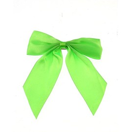 Zac's Alter Ego Large Satin Bow with Tails on Mini Barrette