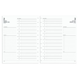 TUL® Discbound Daily Refill Pages, Hourly Appointment Times, Letter Size, January To December 2023