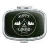 Happy Camper with Campfire Rectangle Pill Case Trinket Gift Box