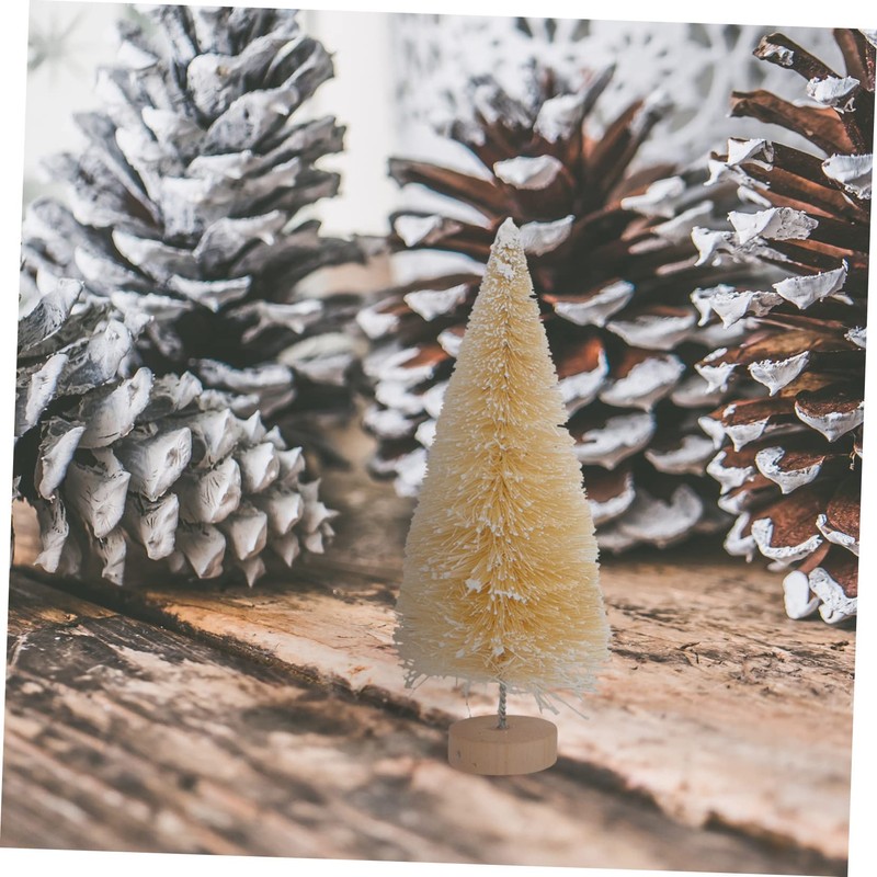 SHOWERORO Artificial Mini Christmas Trees Vivid Pine Trees Desktop Ornaments