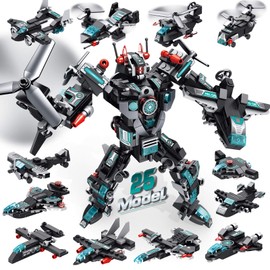 Building Toy Kit for Boys Age 6 7 8 9 10 11 12 Year Old, 577 PCS STEM Robot Toys, 25-in-1 Building Bricks Educational Construction Set Engineering Toys, Learning Toy for Kids