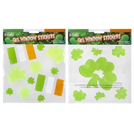 St Patrick's Day Gel Window Stickers 22 Piece - Happy St Patrick's Day Saints Days 5414