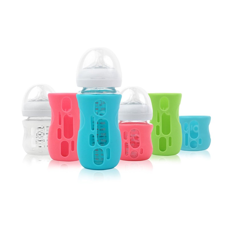 Olababy Silicone Sleeve for Avent Natural Glass Baby Bottles (4