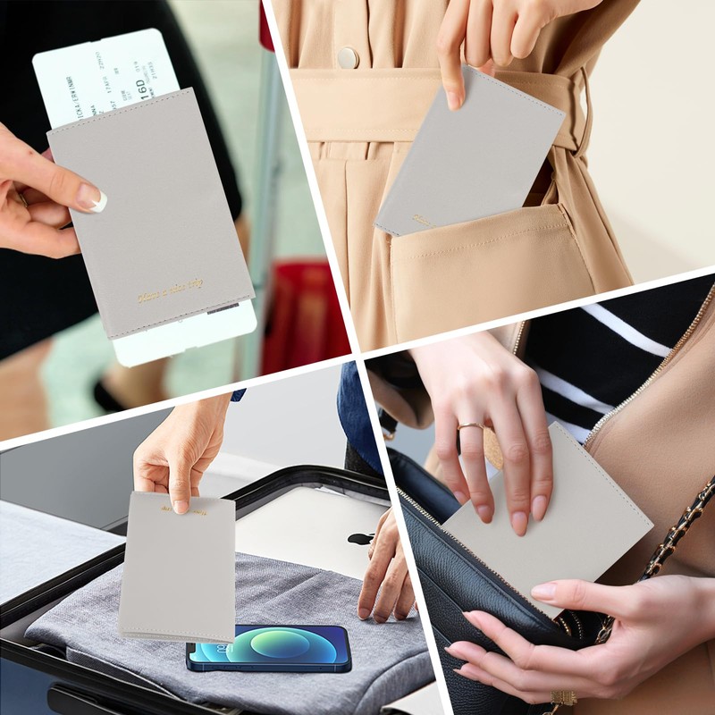 Iridsmole Passport Holder with RFID Blocking PU Leather Passport Cover