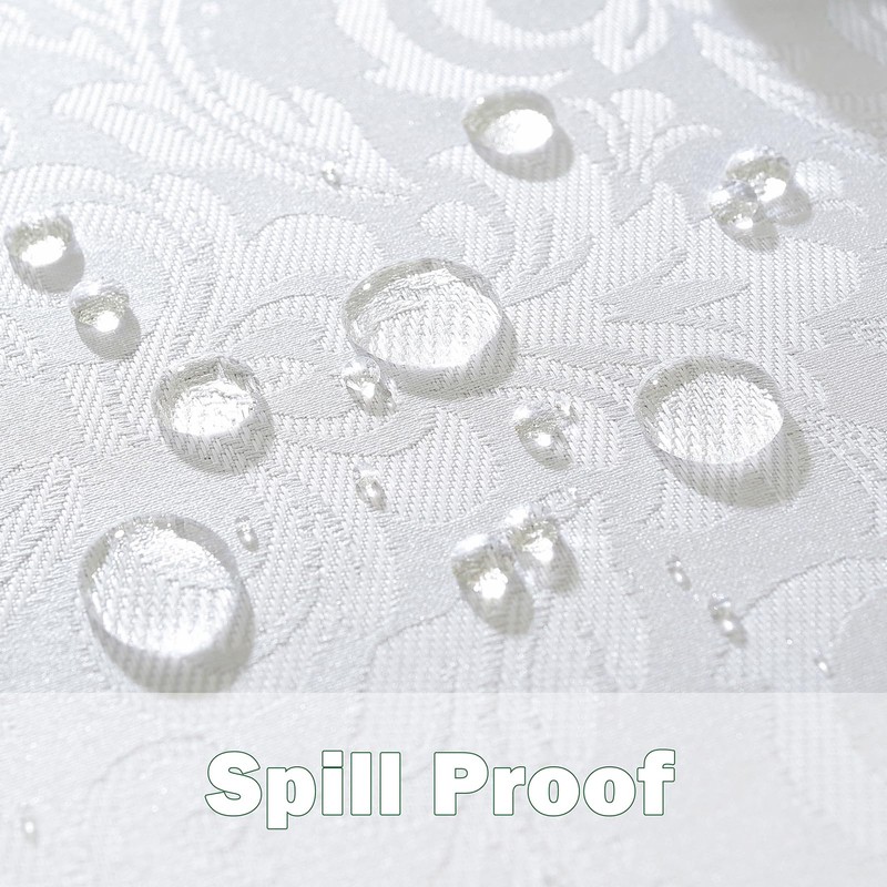 SASTYBALE White Table Cloth Rectangle Tablecloth (60"x84")