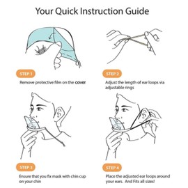 tp TRADEPROVIDER Mouth Shield, (20 pieces) Face Shield, Clear Anti-Fog, Adjustable Elastic Strap. PVC Plastic Face Visor, Transparent Waiter Chef Visor with Transparent Chin Supportupport