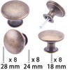 8 Pack Delicate Design Round Antique Breen Bronze Kitchen Cabinet