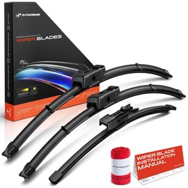 A-premium - Escobillas de Limpiaparabrisas con Indicador de Desgaste y Toalla, Compatible con Volkswagen Tiguan 2018-2024, Juego de Escobillas de Limpiaparabrisas Delantero Trasero para 24"/22"/15