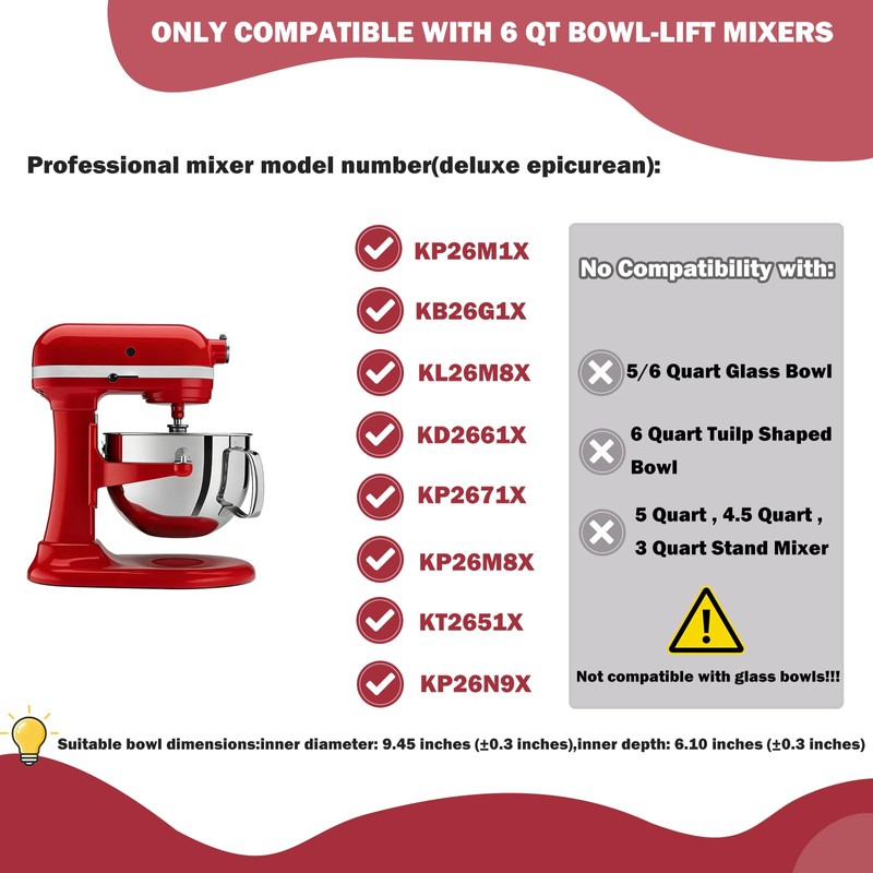 Flex Edge Beater for KitchenAid 5.5-6 QT Bowl-Lift Stand Mixers,Upgrade