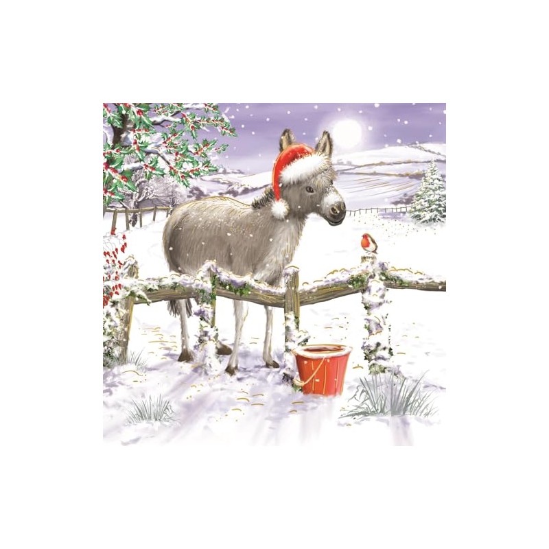 Tom Smith Giftmaker Pack 10 Square Christmas Cards 2 Festive