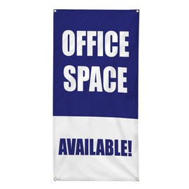 Vertical Vinyl Banner Multiple Sizes Office Space Available Rent Lease Business Outdoor Weatherproof Industrial Yard Signs 4 Grommets 30x12Inches