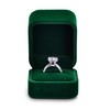 Oirlv Dark Green Velvet Ring Box Luxury Ring Box Flip