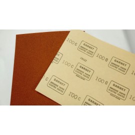 Unbranded Garnet Sanding Sheet 100 Grit Heavy C Weight PACK of 10 SHEETS OPEN COAT