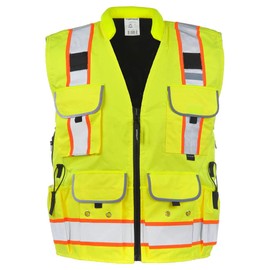 J. J. Keller & Associates, Inc. SAFEGEAR 2XL/3XL Type R Class 2 Winter Safety Vest - Fleece Lined, Hi Vis Lime