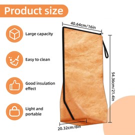 BBQ Blanket for Resting Meat, 21 Inch Insulated Brisket Resting Blanket for Smoking,Reusable Smoker Grilling Meat Insulated Resting Bag with Wide Mouth for Large Briskets Pork Shoulders Beef Turkeys