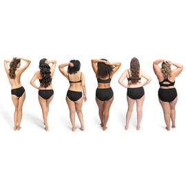 4period High Absorbency for Heavy Flow Period Panties; Leakproof, for Teens and Women (3 Black, Large)