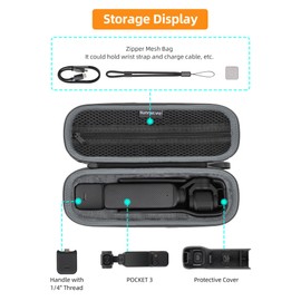 LIBOQIAO Hard Carrying Case for DJI Osmo Pocket 3, Portable Osmo Pocket 3 Storage Case Carry Bag, DJI Pocket 3 Accessories (Standard Bag)