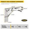 AINVLPRO Folding Shelf Brackets, Collapsible Heavy Duty Shelf Brackets for