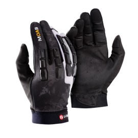 G-Form Moab Mountain Bike Gloves - Cycling Gloves for Mountain Biking and Dirt Biking - Black/White, Adult Large