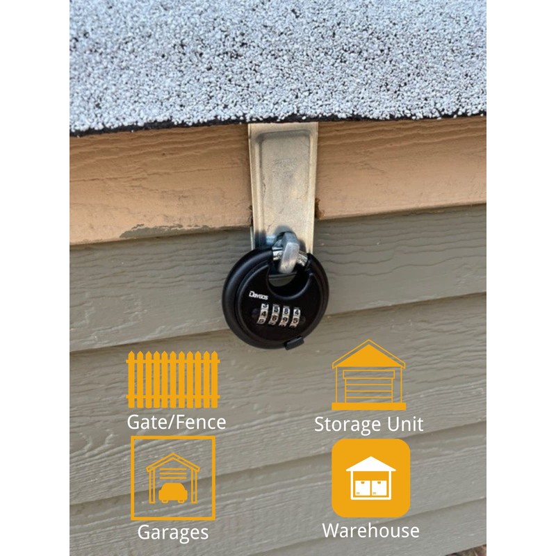 DAYGOS Heavy Duty Combination Padlock - Outdoor Stainless Steel Disc