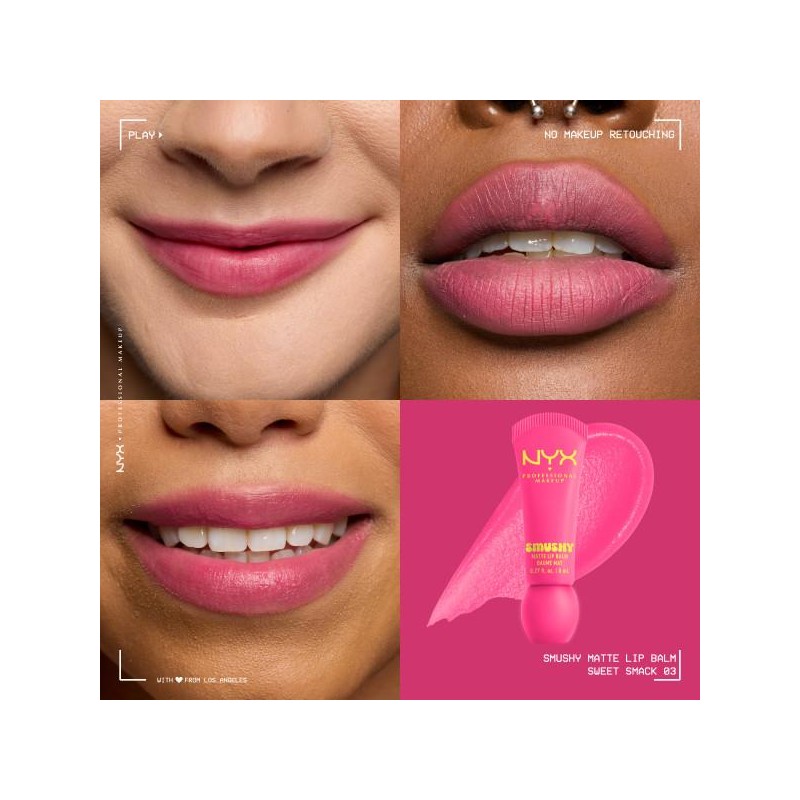 Smushy Matte Lip Balm, Soft-Matte, Buildable Blurring Pigment, Hydrating Lip