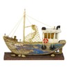 Nauticalia Fishing Trawler on Plinth, Blue, 25cm