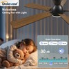 Dolavast Ceiling Fans with Lights, 52 Inch Low Profile Ceiling