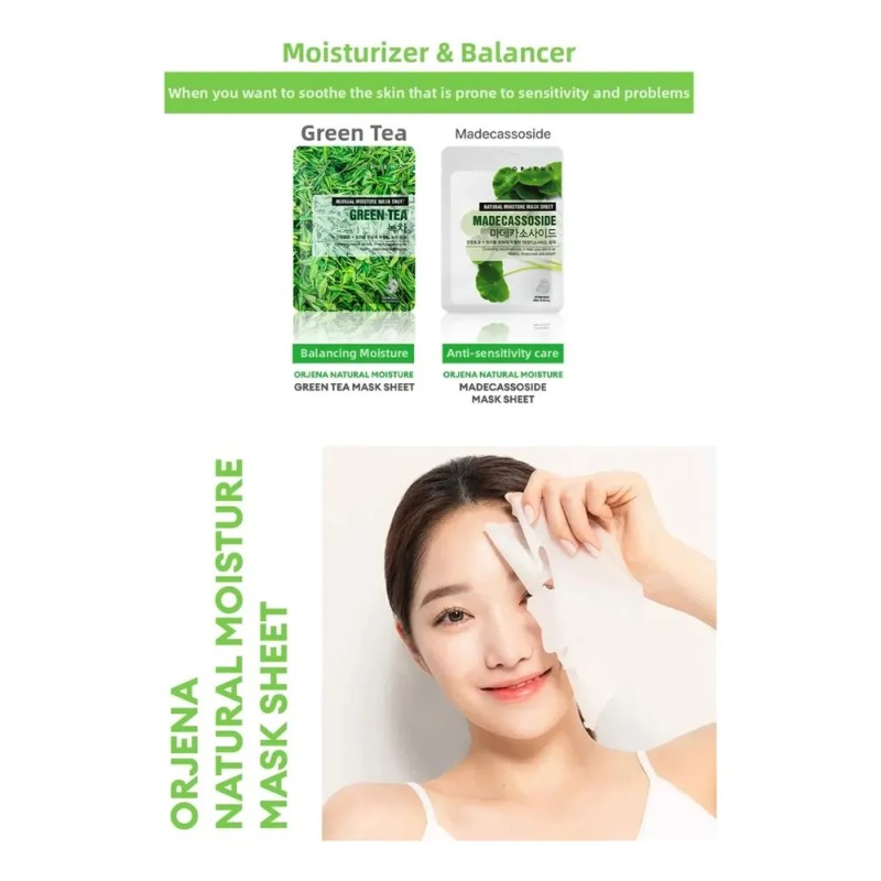 Mascarilla Facial Orjena De Madecassoside 10 Piezas