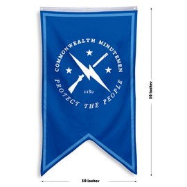 Aihccy Commonwealth Minutemen Banner Flag Man Cave Bed Room Home Office Party Decor 30x50 Inch