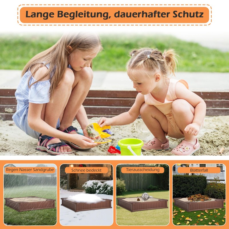 Iptienda Sandpit Cover, 500D Oxford Sandpit Cover, Waterproof Protective Cover,