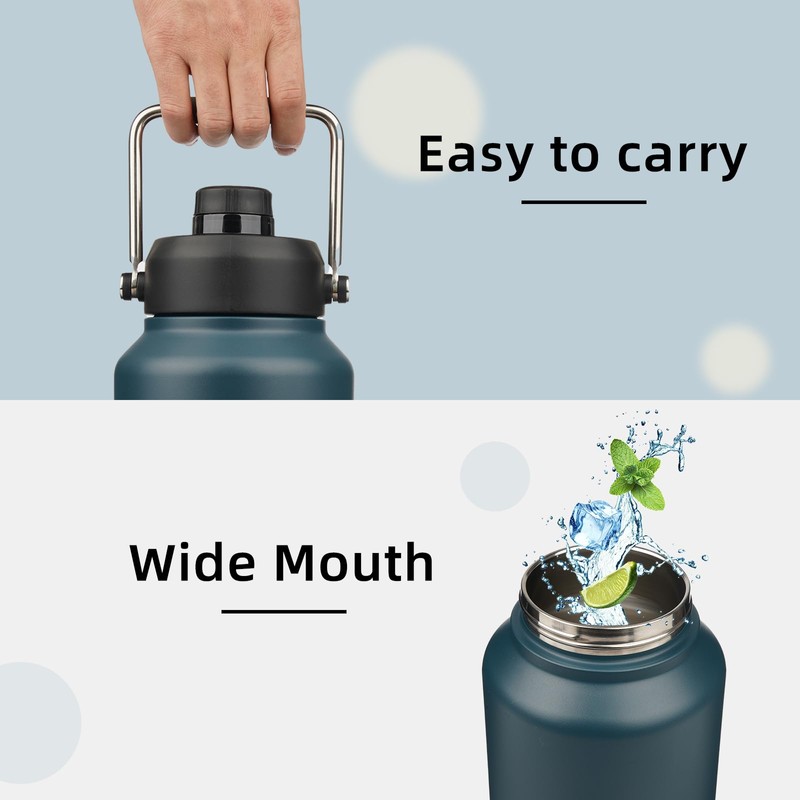 Konokyo 1 Gallon Jug with Handle,128 oz Insulated Water Bottle