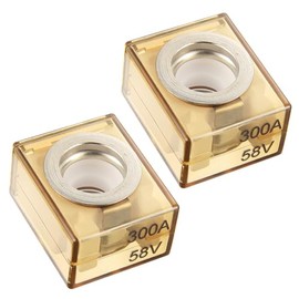 BOJACK Terminal Fuse 300A Marine Rated Battery Fuse (MRBF) 58V DC Max IP66 Waterproof for The Circuit Protection of Automobiles RVs Cranes Ships Charging Piles 300Amp(Pack of 2)