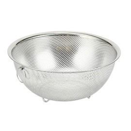 Pearl Metal Corporation Punch Bowl Type Colander 8.3 inches (21 cm) with Feet, Stainless Steel, Atto Aqua HB-4111 Silver