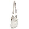 GUESS Noelle II Top Zipper Shoulder Bag White Logo