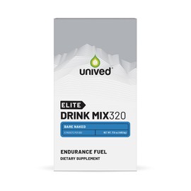 Unived Elite Drink Mix 320 | High Calorie Energy Drink | 2:1 Ratio & 80g Carbohydrates with 1705mg Essential Electrolytes | Endurance Athletes Sports Drink (6 Pack, Bare Naked)