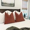 ZWJD Rust Pillow Covers 24x24 Set of 2 Chenille Pillow