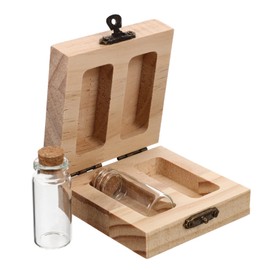 Garneck Box Lanugo Umbilical Cord Preservation Wooden Stand Baby Holder Children's Stand Baby Hair Container Teeth Holder Children's Teeth Holder Keepsake Collection Box Souvenir Storage Box Baby